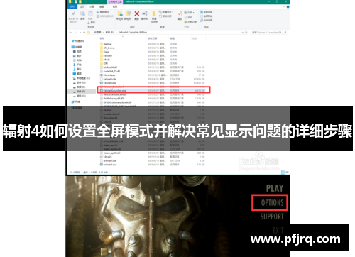 辐射4如何设置全屏模式并解决常见显示问题的详细步骤